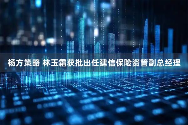 杨方策略 林玉霜获批出任建信保险资管副总经理